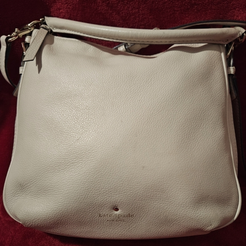 Kate Spade-Cream Pebble Leather-Cobble Hill Ella Hobo - Picture 14 of 16